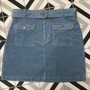 Loft Blue Corduroy Skirt